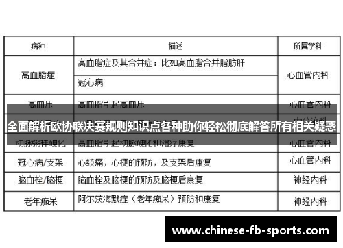 全面解析欧协联决赛规则知识点各种助你轻松彻底解答所有相关疑惑 全面解析欧协联决赛规则知识点各种助你轻松彻底解答所有相关疑惑